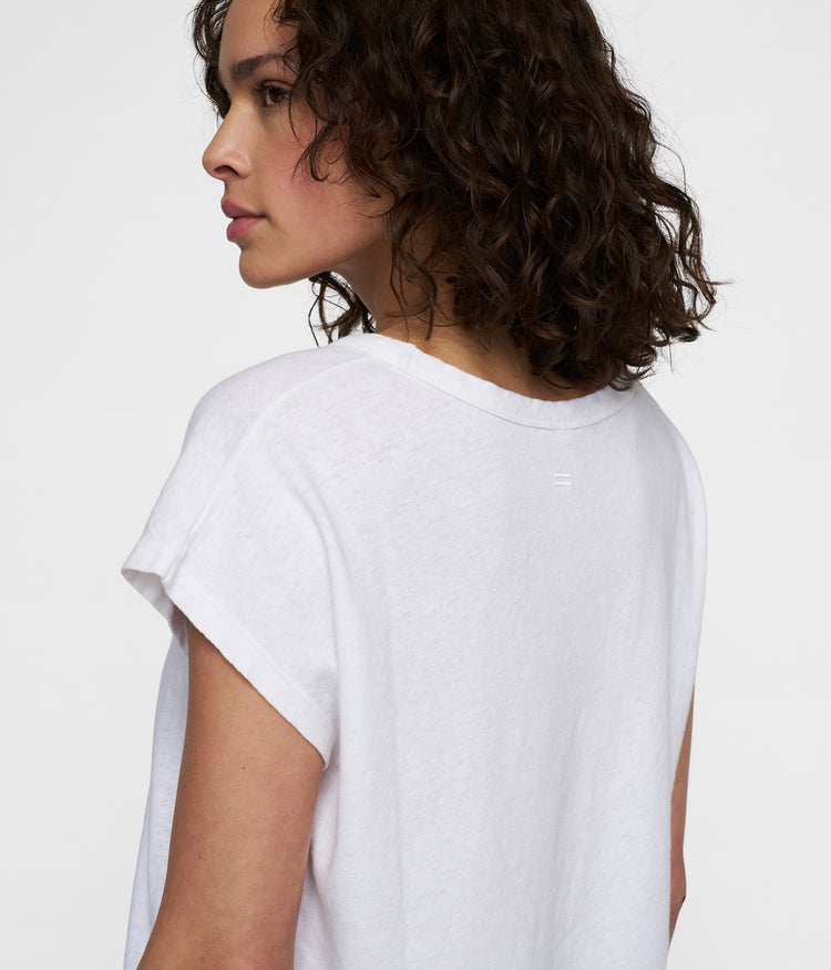 tee linen | white