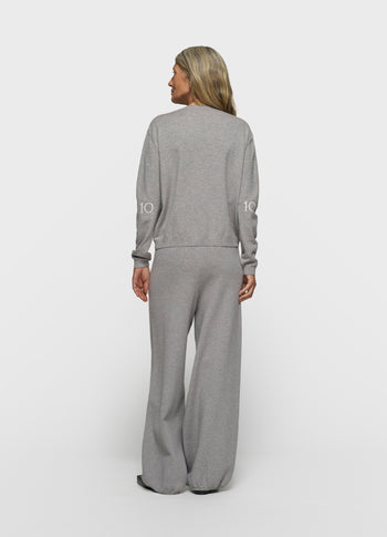 western knit pants | grey melee