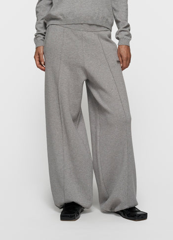 western knit pants | grey melee