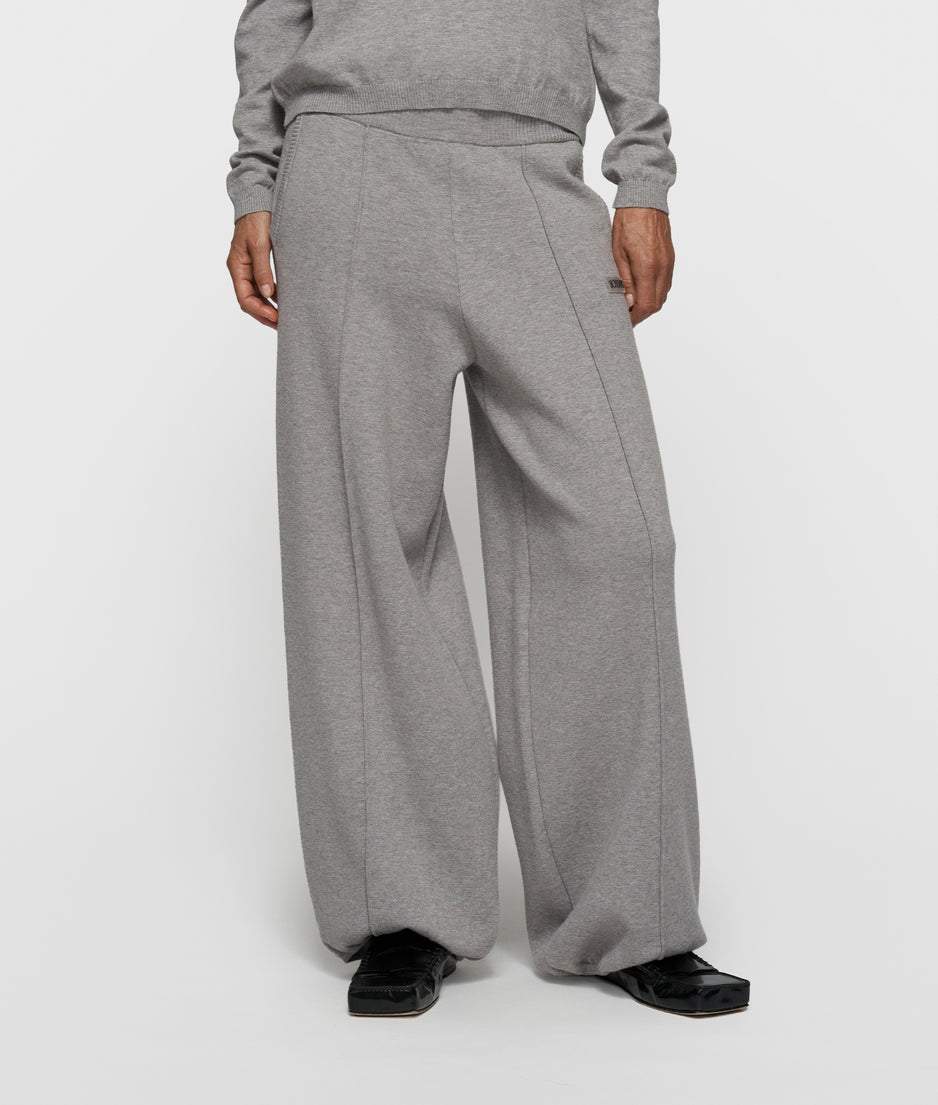 western knit pants | grey melee
