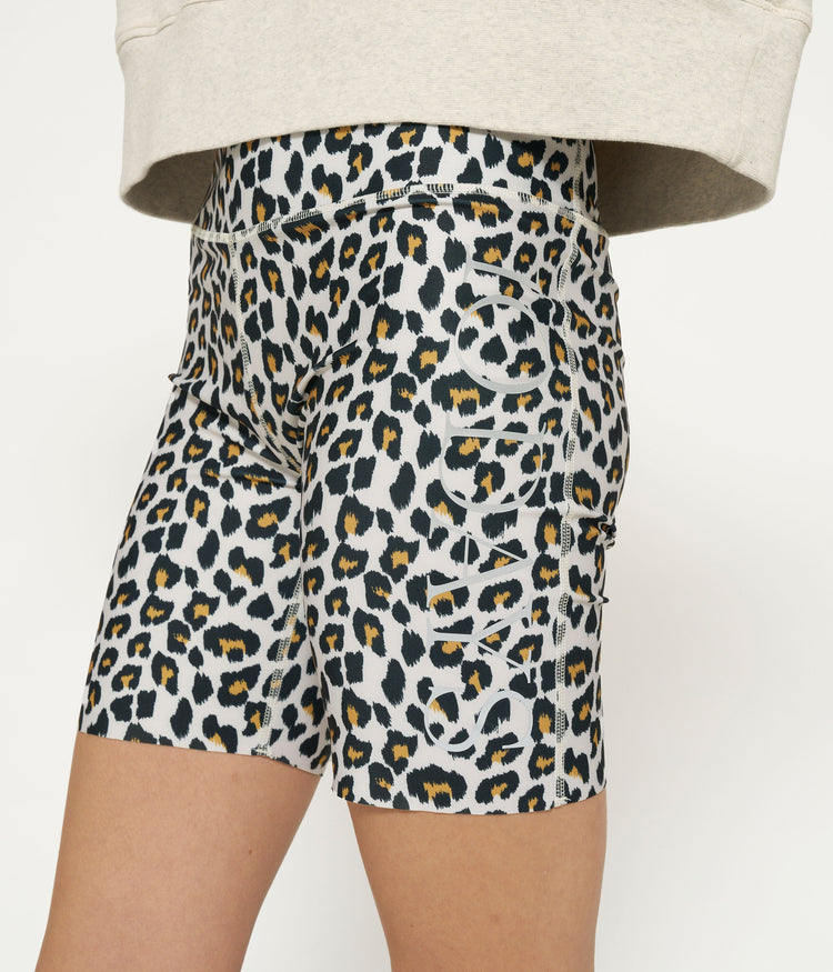cycling shorts leopard | bone
