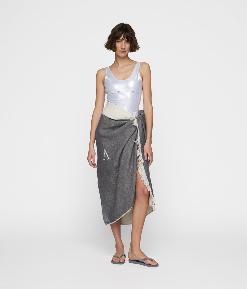 shiny bathing suit | silver