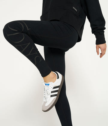 jersey yoga leggings | black