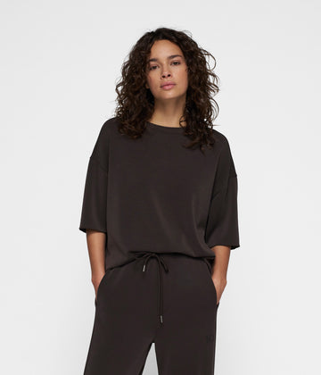 soft scuba tee | chocolate