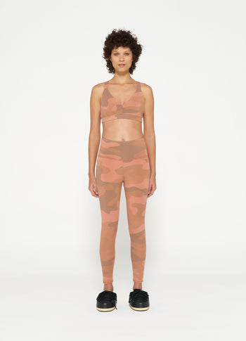 yoga leggings camo | saddle brown