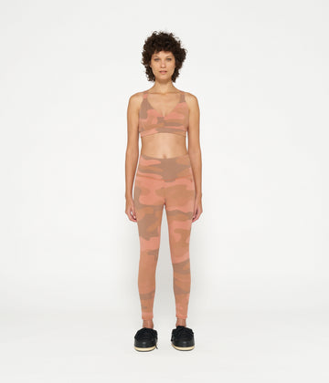 yoga leggings camo | saddle brown