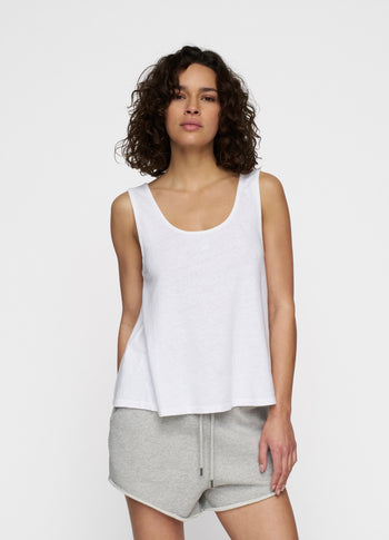 singlet linen | white