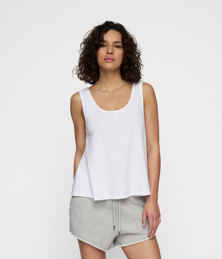 singlet linen | white