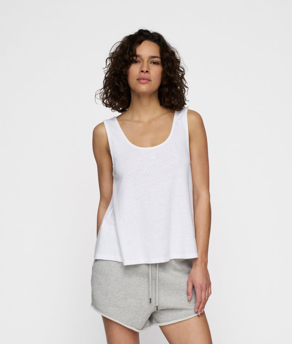 singlet linen | white