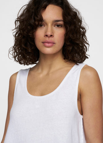 singlet linen | white