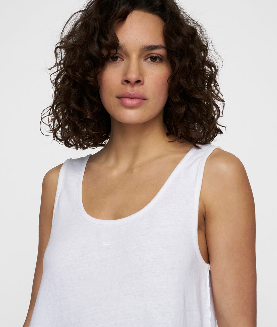 singlet linen | white