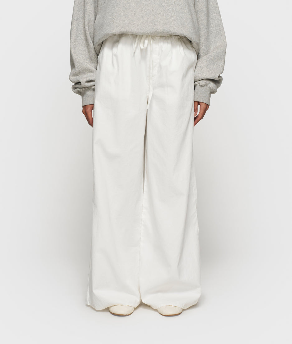 THE WIDE LEG PANTS | ecru