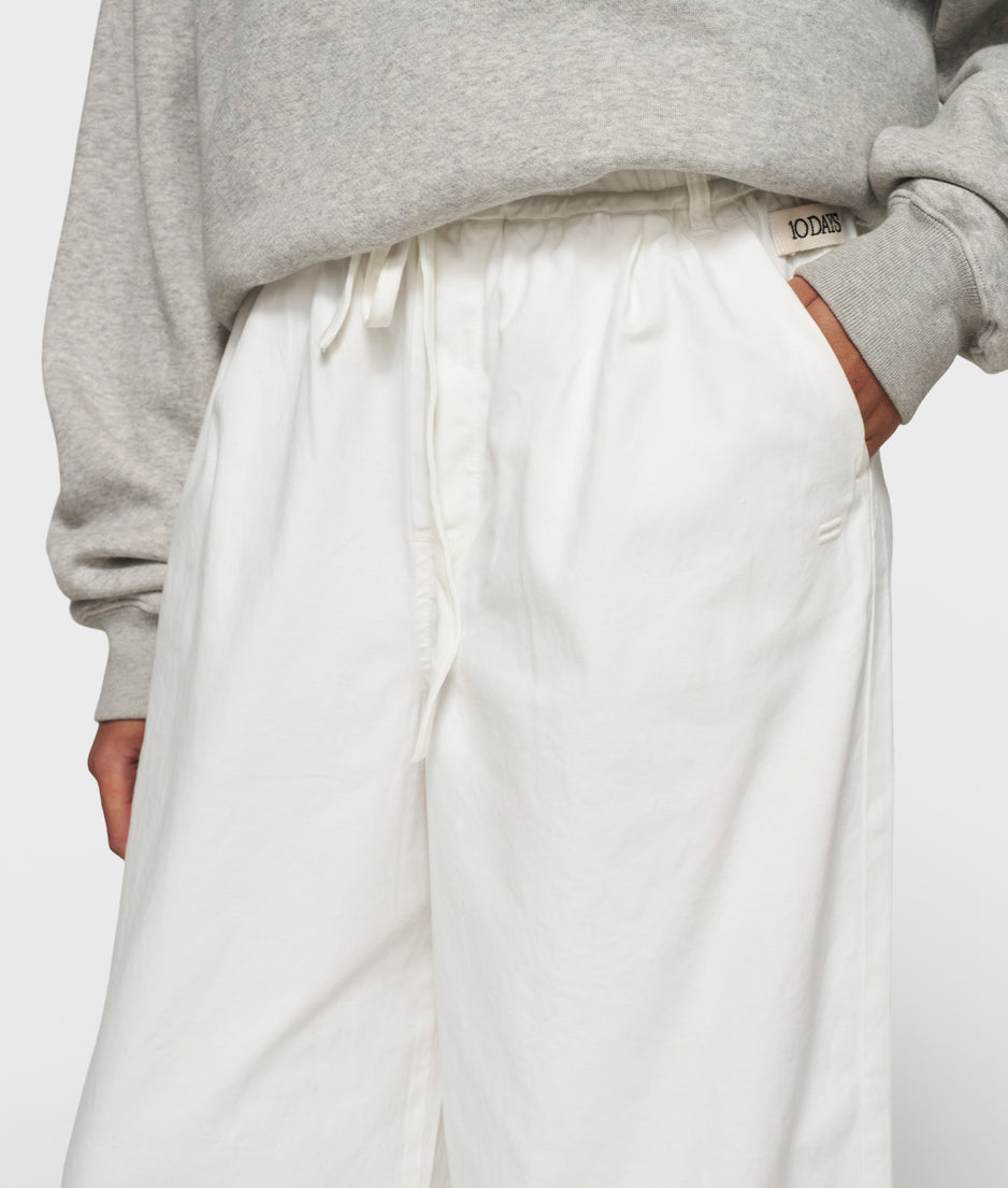 THE WIDE LEG PANTS | ecru