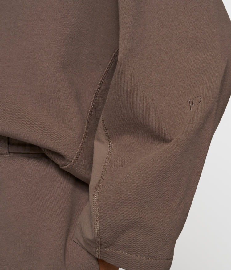 sweater v-neck fleece | moonrock