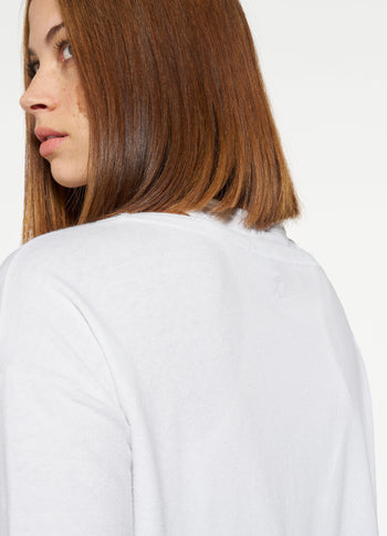 longsleeve tee linen | white