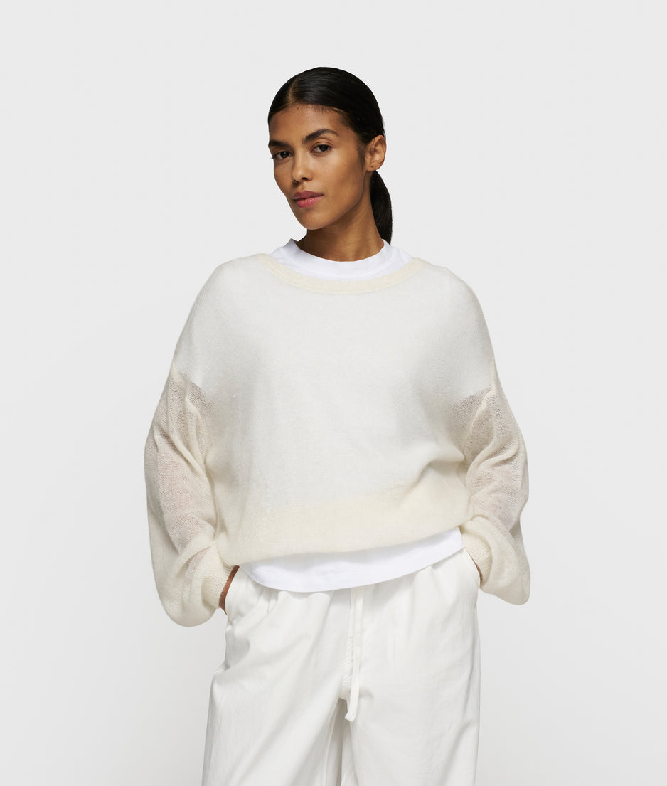 THE KNIT SWEATER | ecru