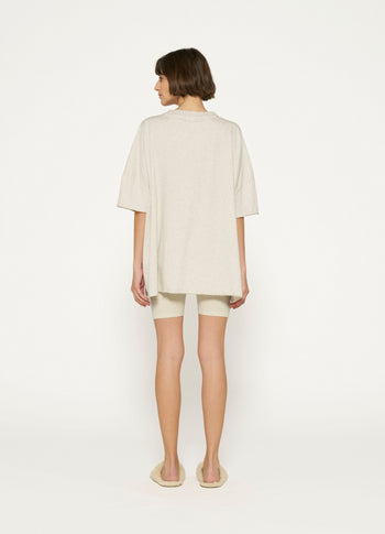oversized tee dress | soft white melee