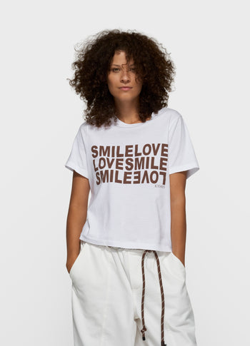 petit smile love tee | white