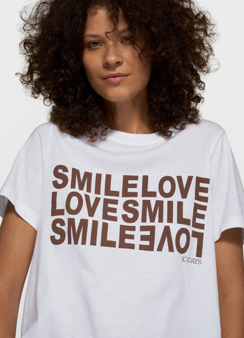 petit smile love tee | white