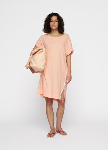tee dress | peach
