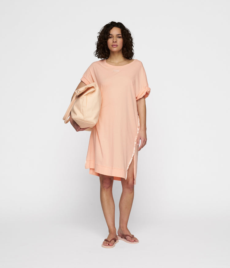 tee dress | peach