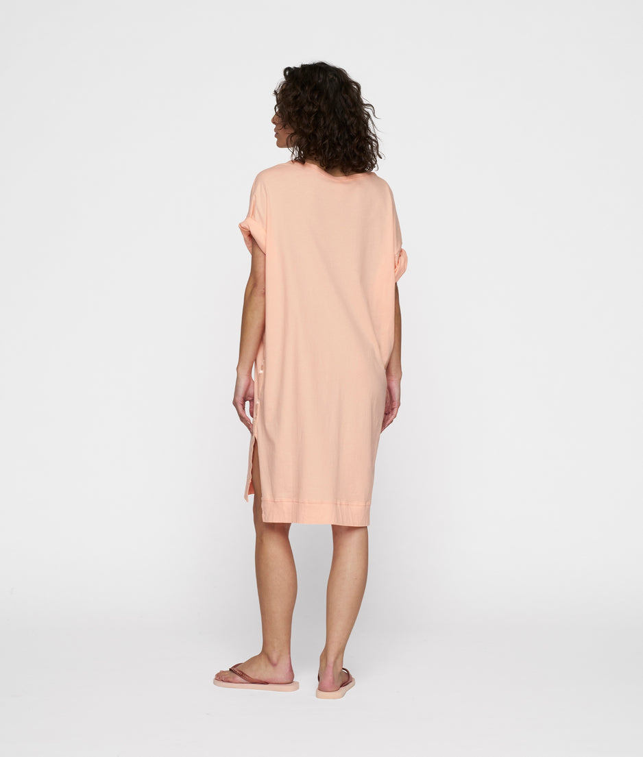 tee dress | peach