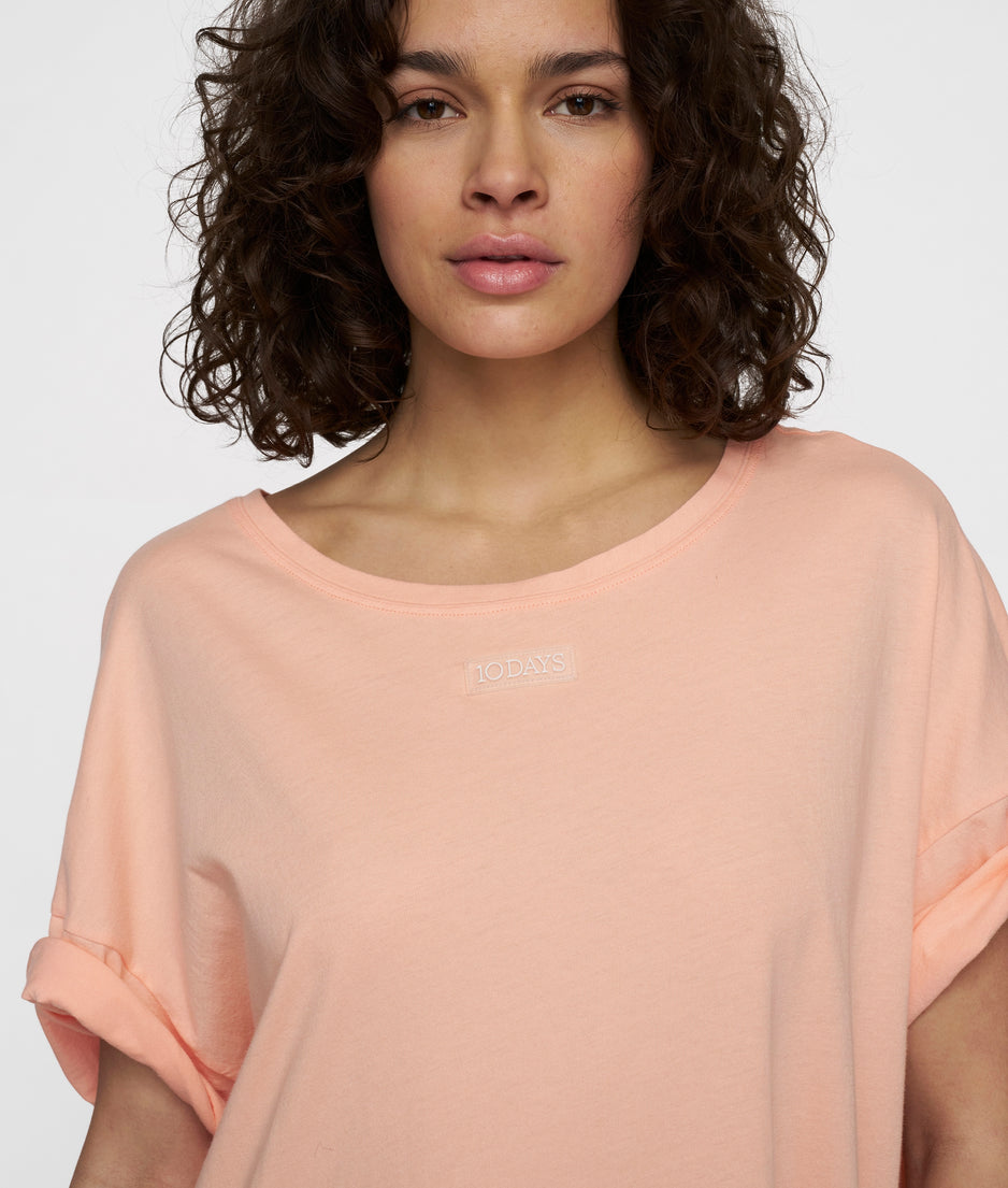tee dress | peach