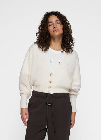 knit cardigan | ecru