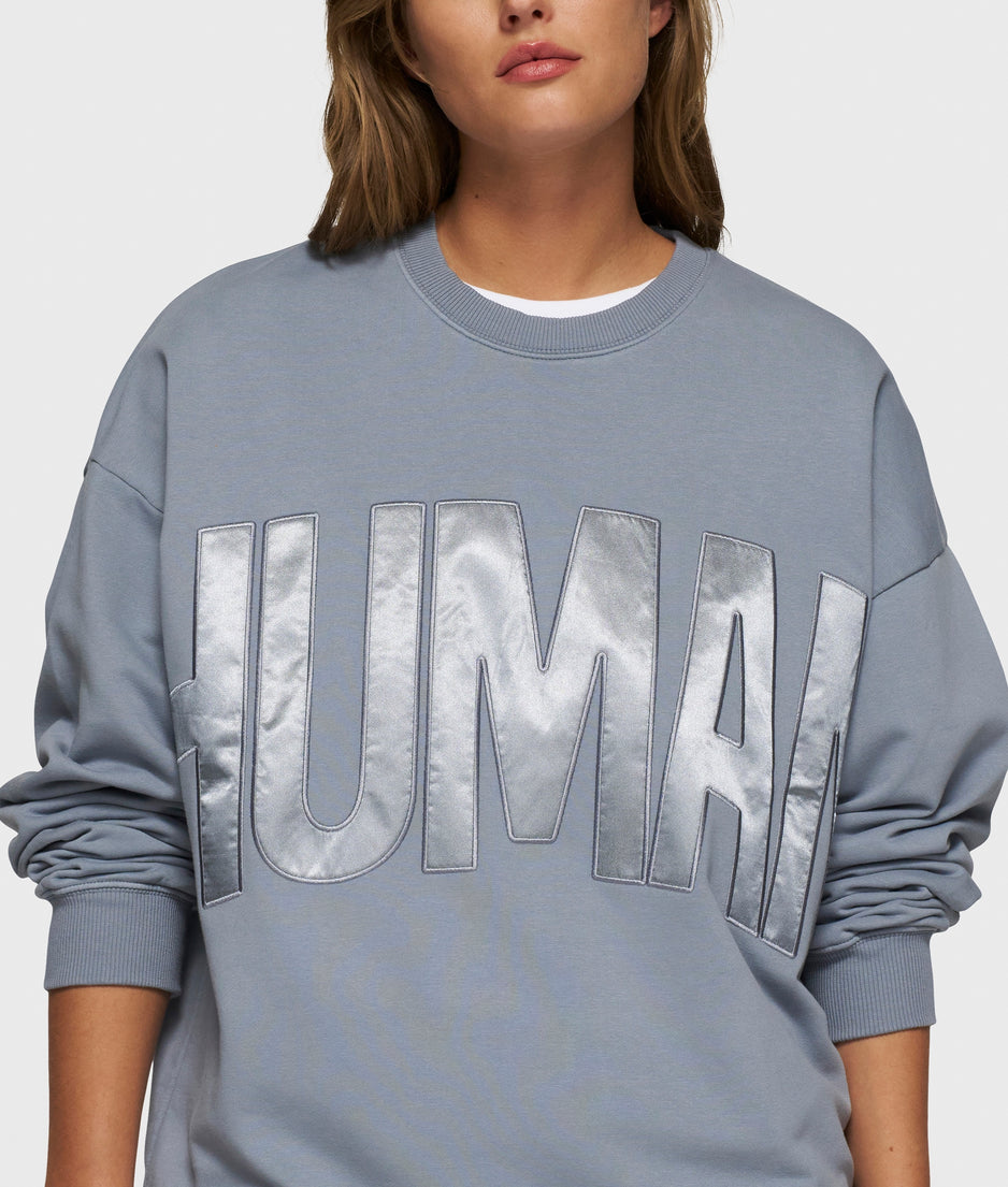 human fleece sweater | la blue