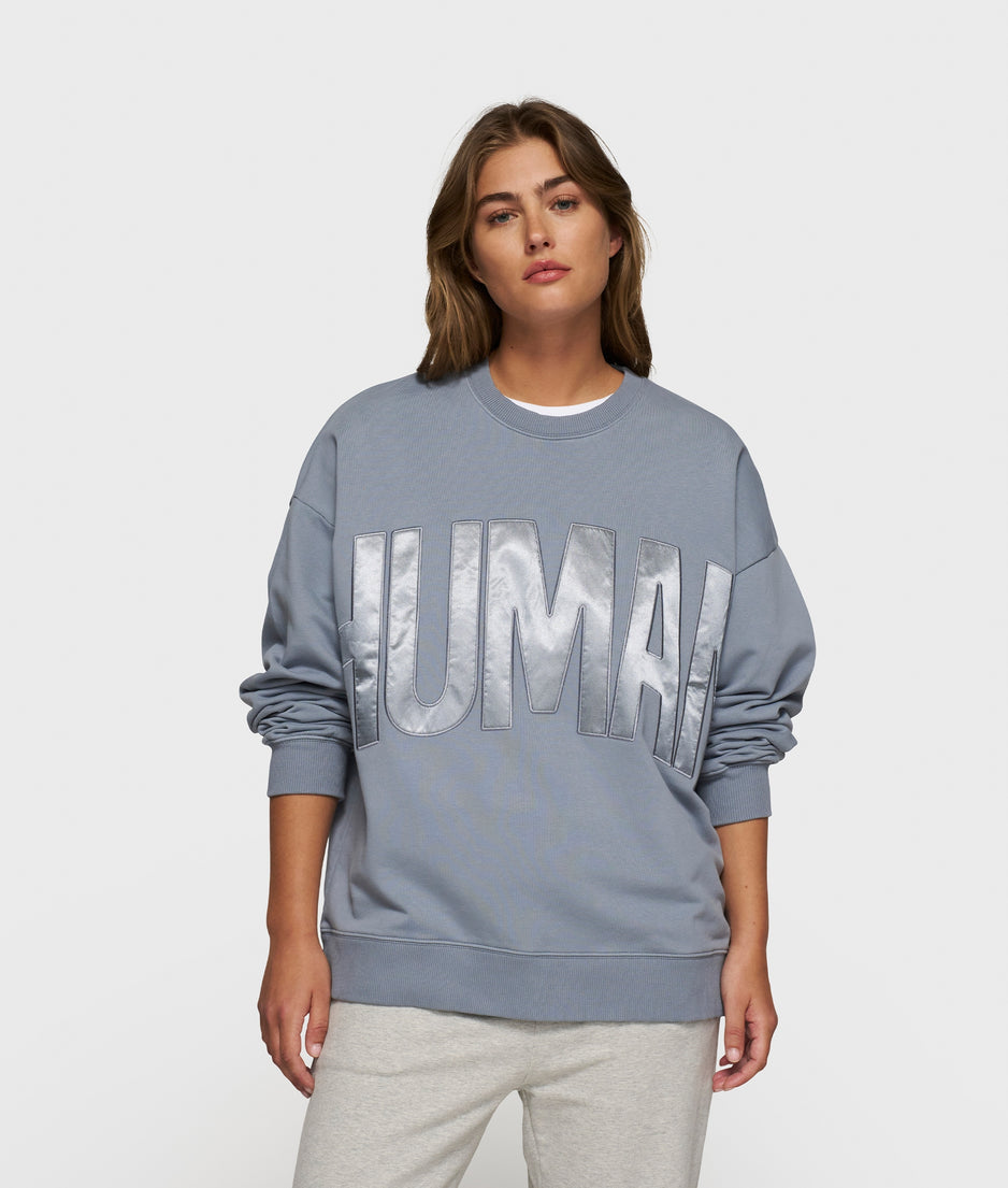 human fleece sweater | la blue