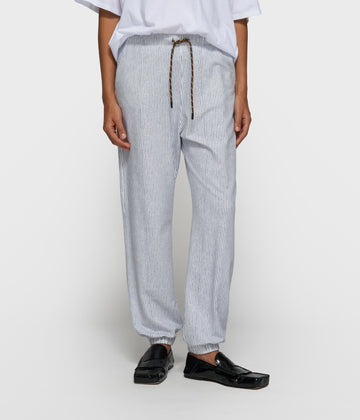 mid jogger stripes | white/blue