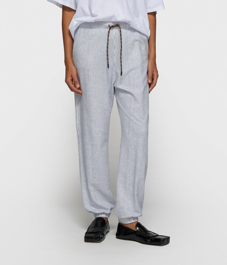 mid jogger stripes | white/blue