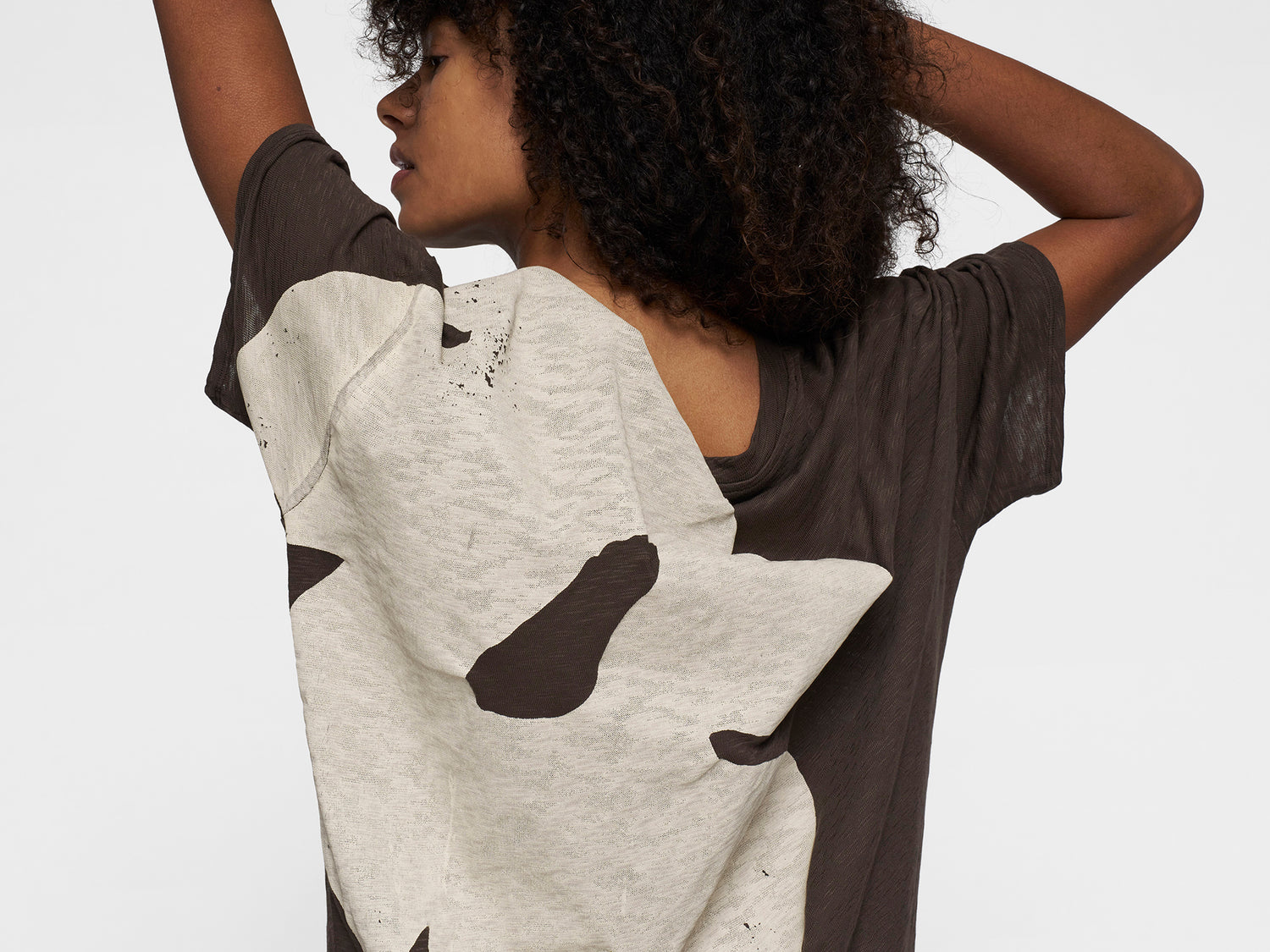 tee dress flower | chocolate
