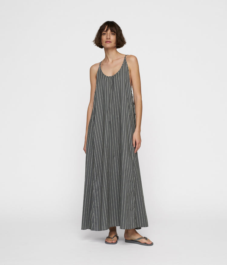 summer dress stripes | oil