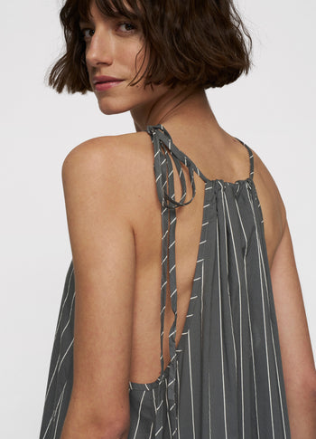 summer dress stripes | oil