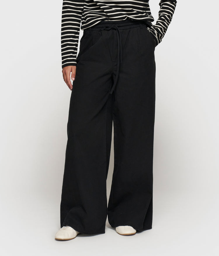 THE WIDE LEG PANTS | black