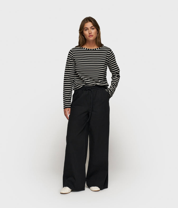 THE WIDE LEG PANTS | black