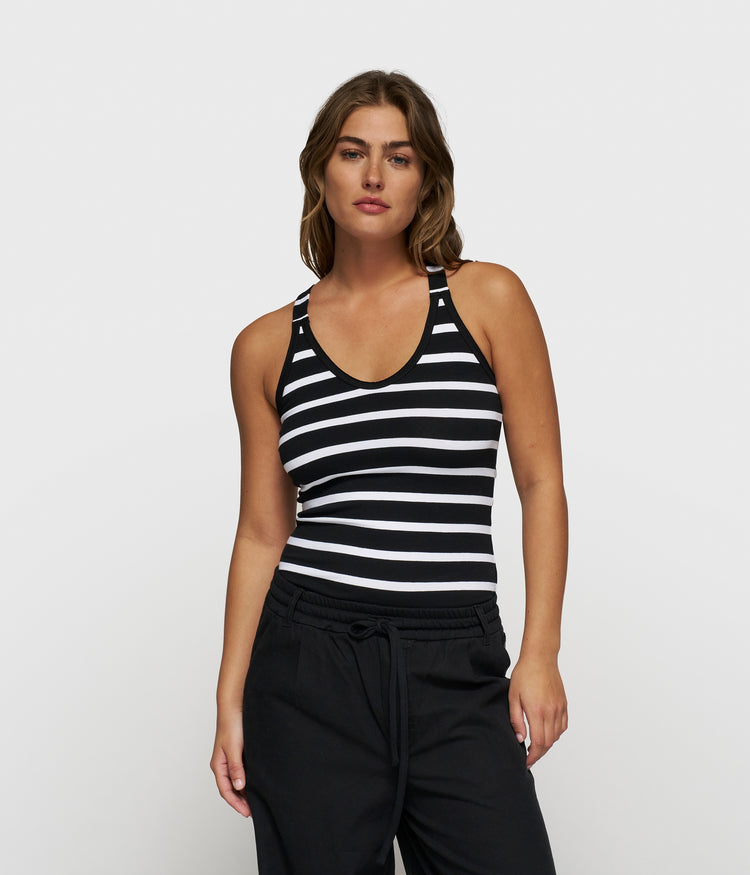 THE WRAPPER STRIPE | black/white