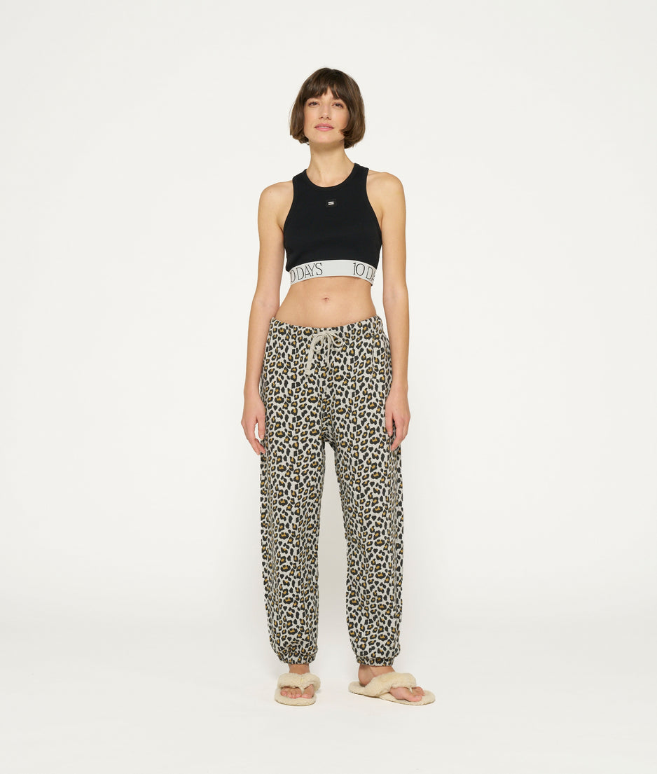 Bar jogger leopard | light grey melee