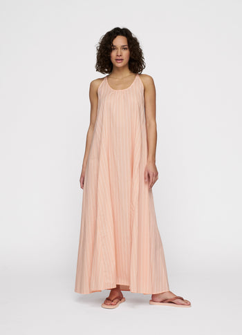 summer dress stripes | peach
