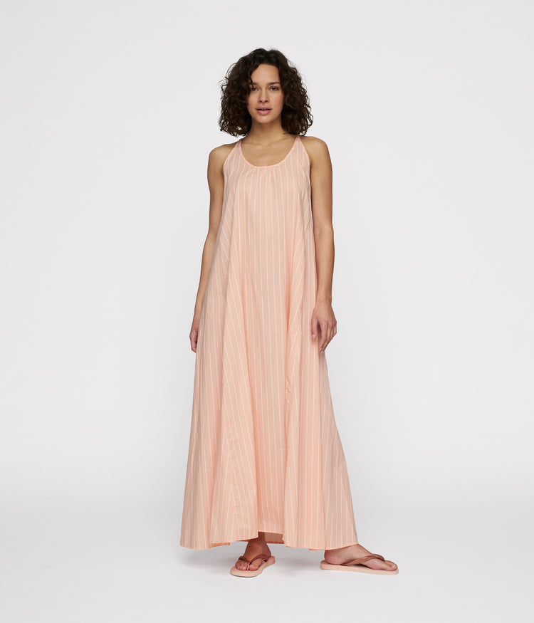 summer dress stripes | peach