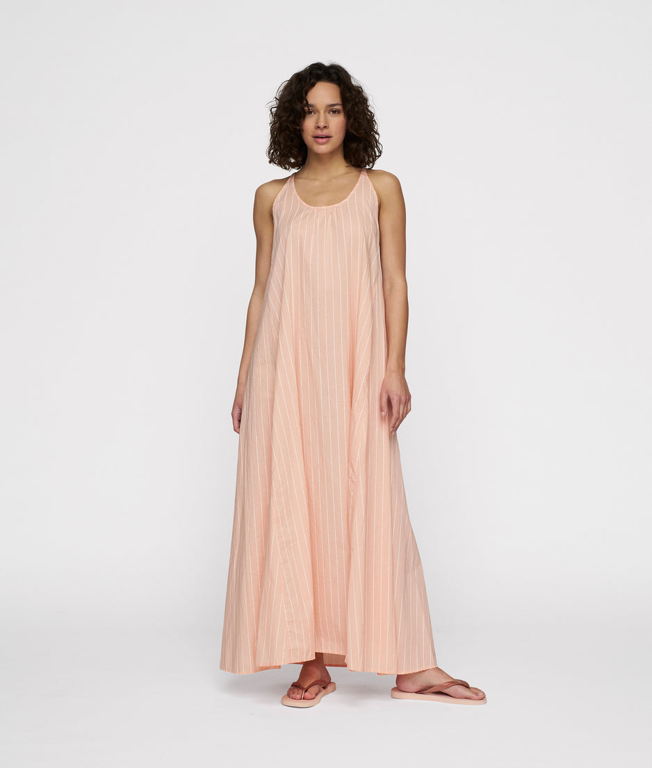 summer dress stripes | peach