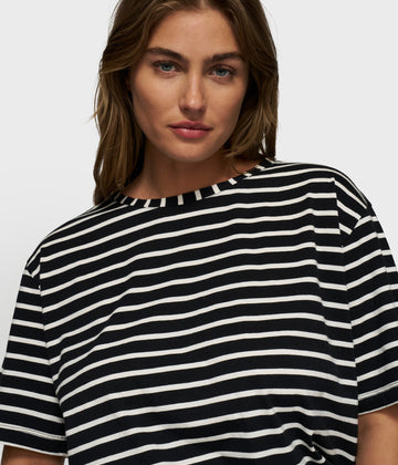 THE TEE STRIPES | black/white