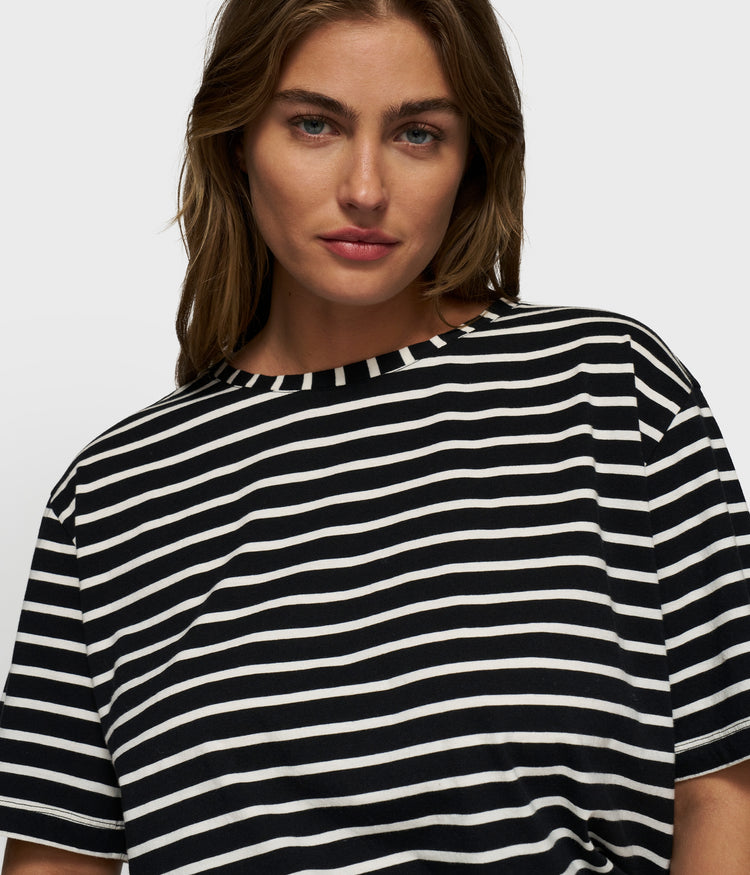 THE TEE STRIPES | black/white
