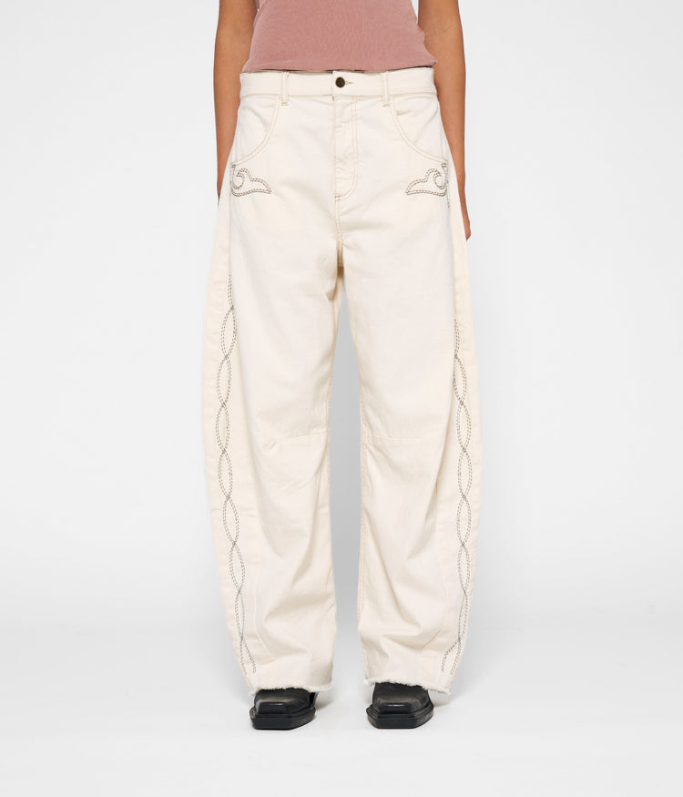 horse riding twill pants | ecru