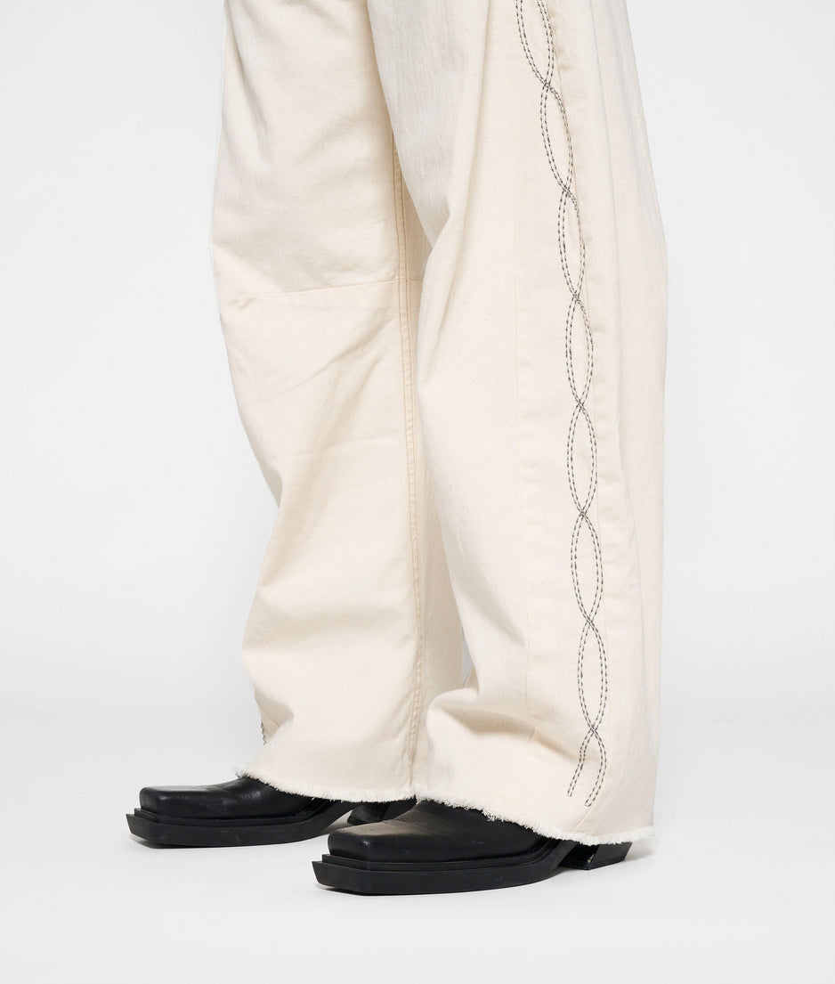 horse riding twill pants | ecru