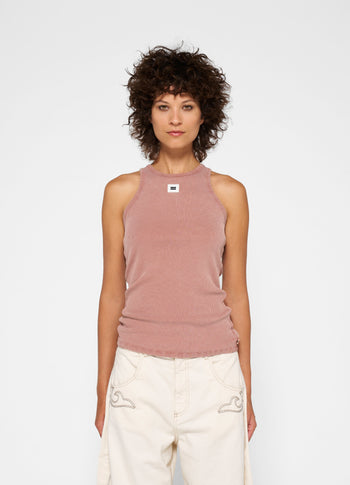 tank top rib | saddle brown
