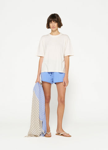 beach shorts stripe | blue bell