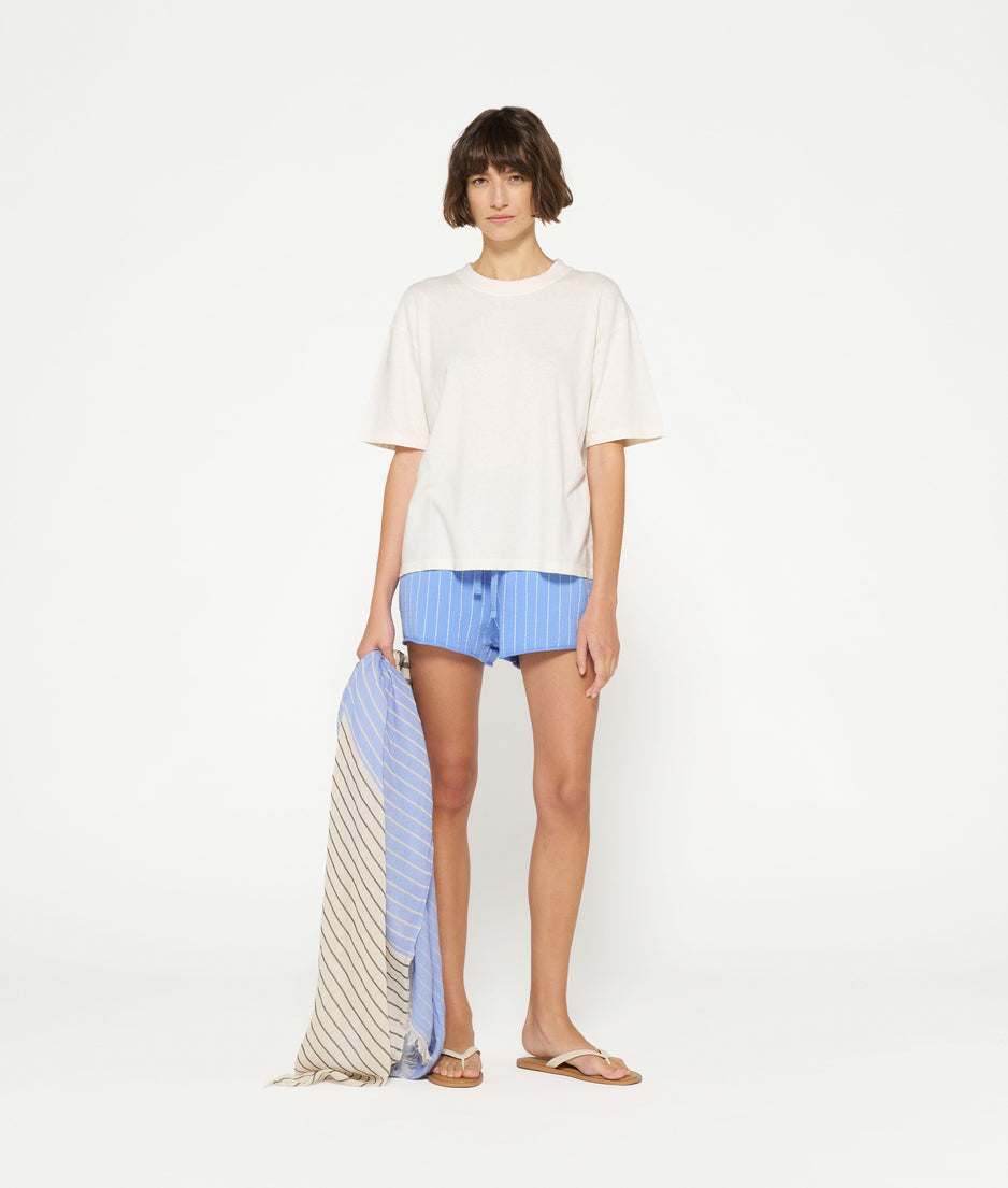 beach shorts stripe | blue bell