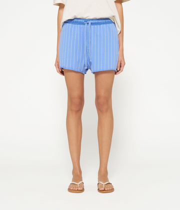 beach shorts stripe | blue bell